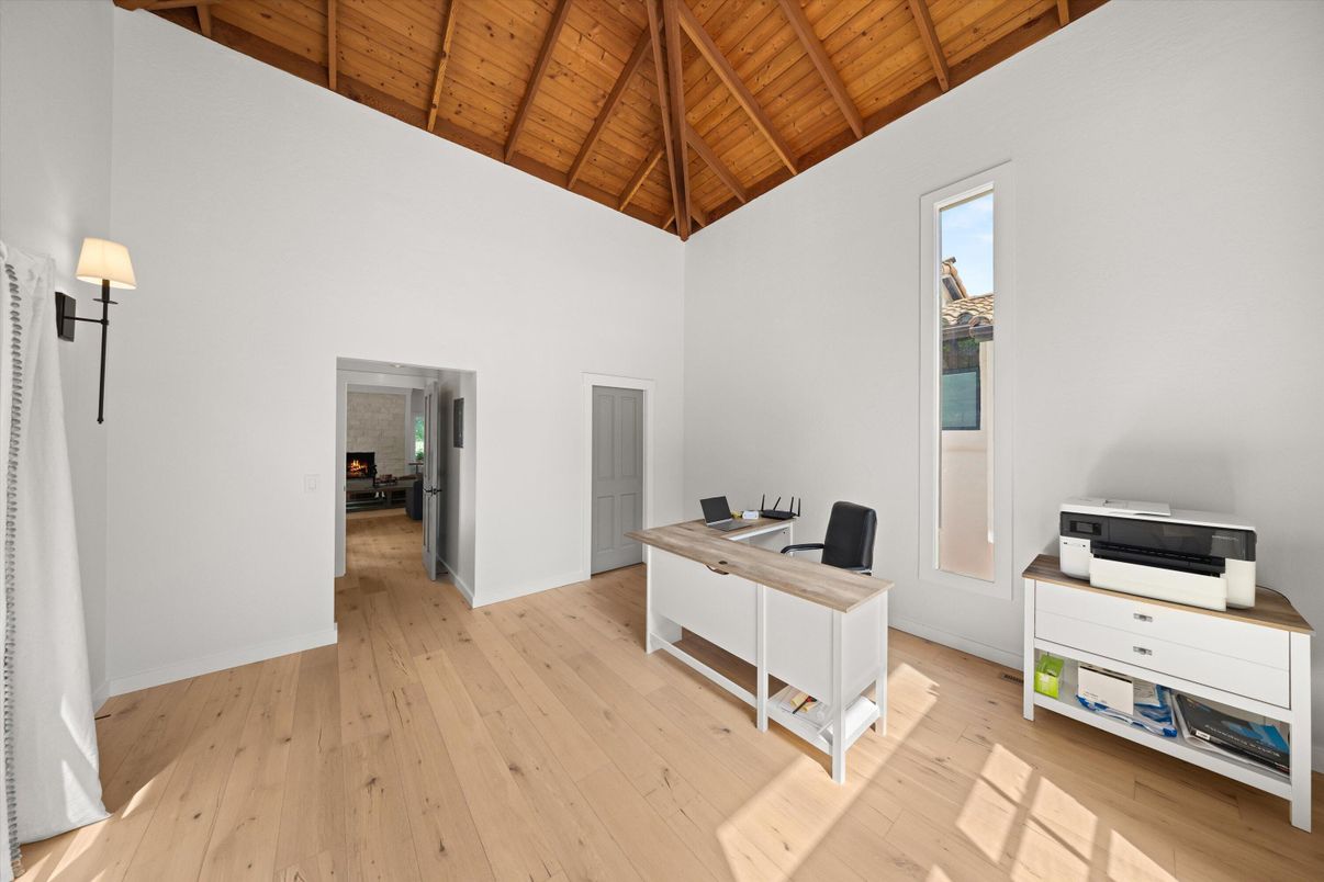 Home Office, Interior, Wooden Beams, Wooden Ceilings, Wood Texture Flooring