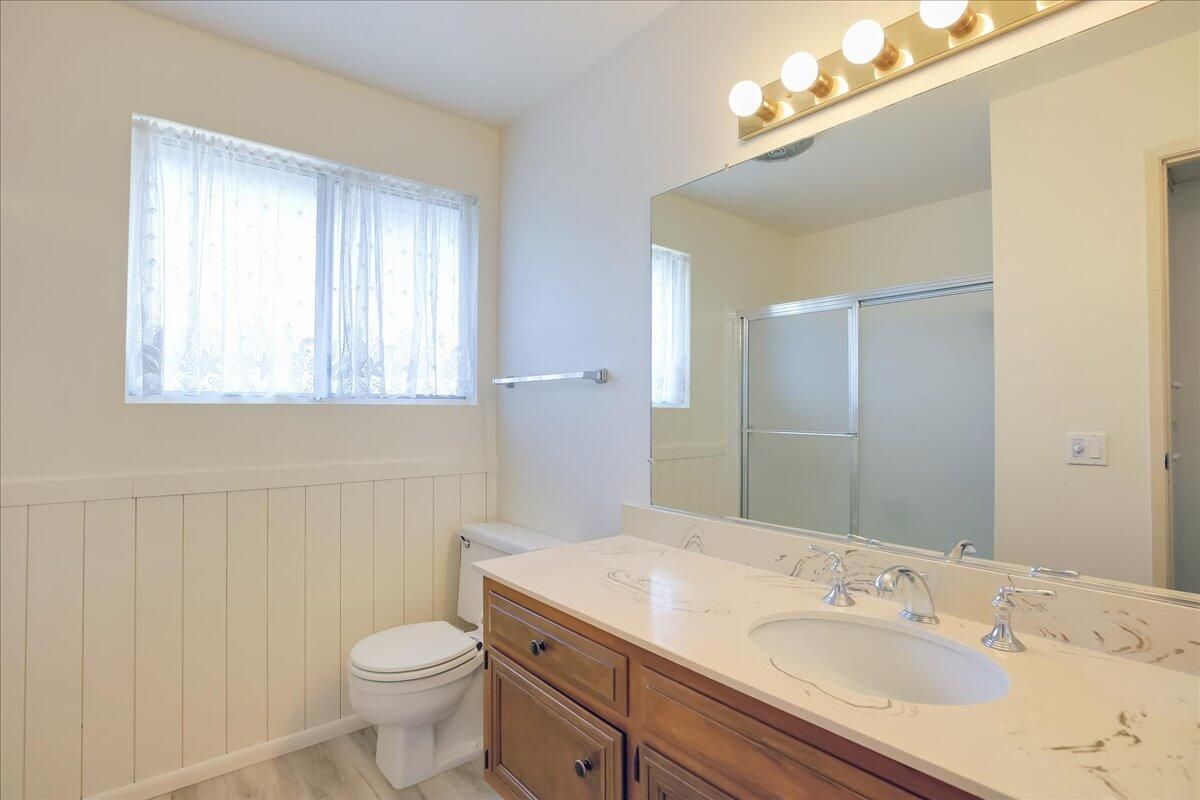 Bathroom, Glass Shower, Interior, Wood Texture Flooring