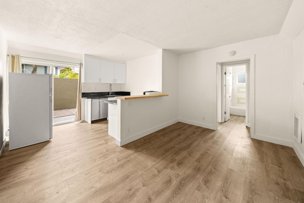 Interior, Kitchen, Wood Texture Flooring