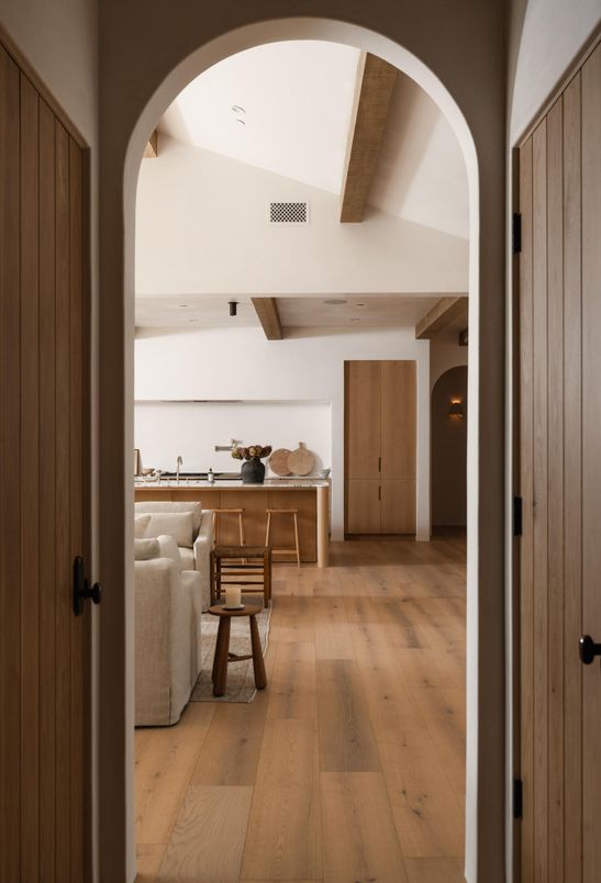 Interior, Recessed Lighting, Water, Wooden Beams, Wood Texture Flooring