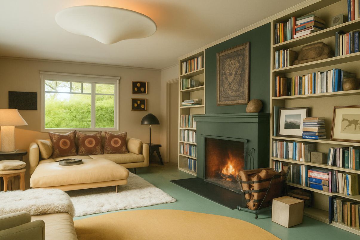 Fireplace, Interior, Living room