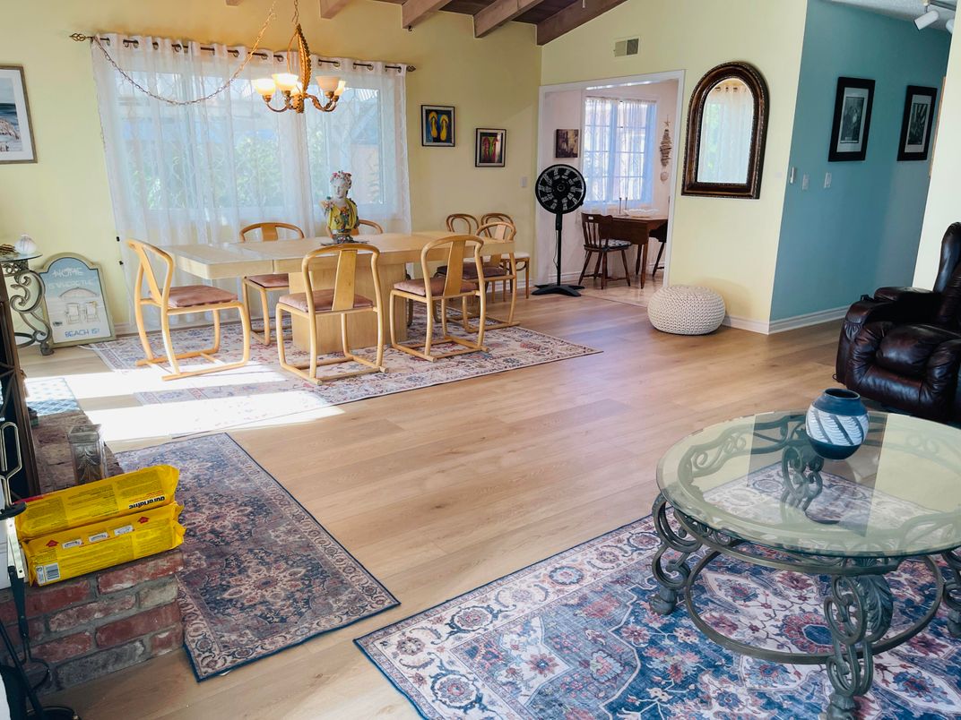 Dining room, Interior, Wooden Beams, Wood Texture Flooring