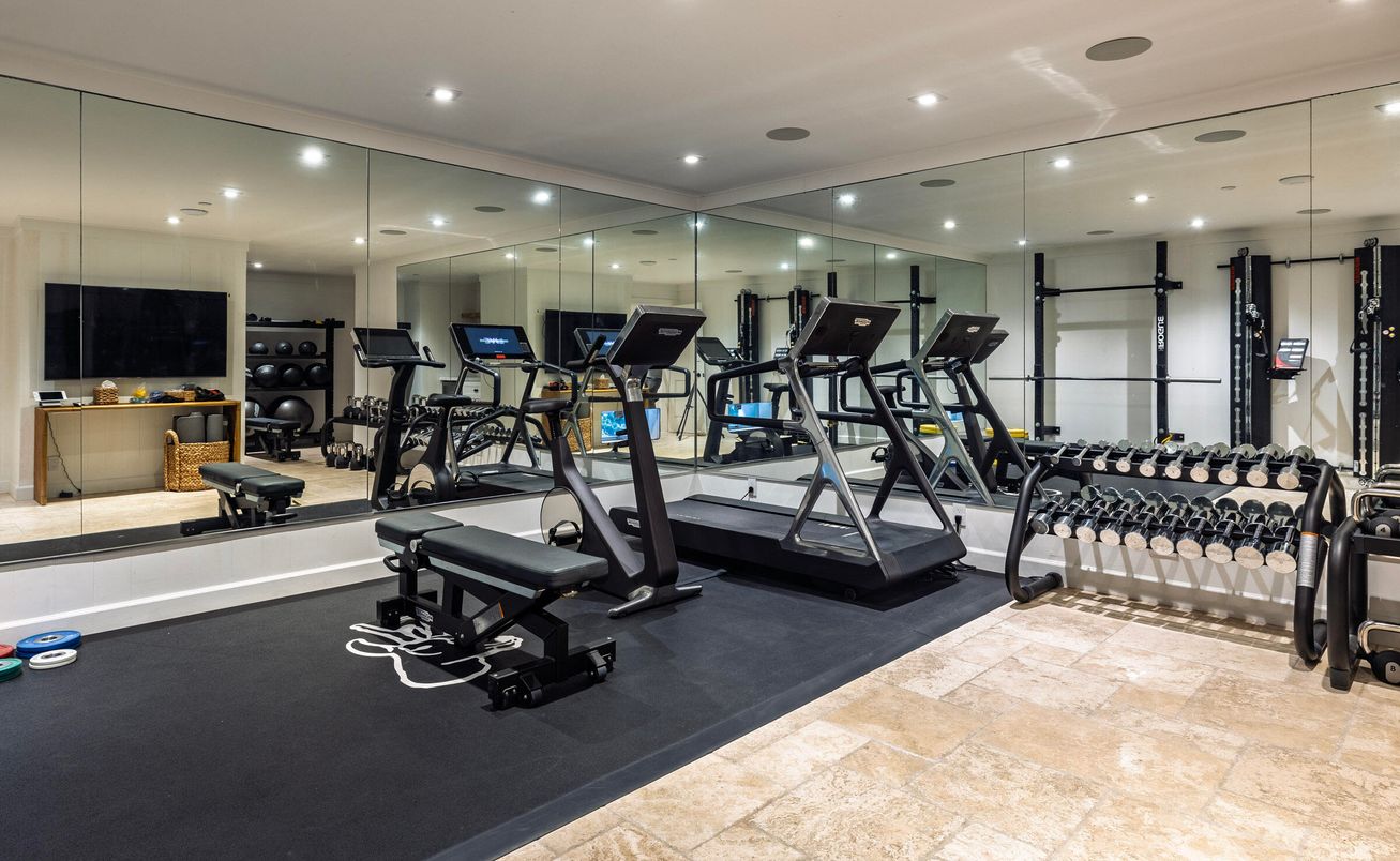 Fitness Equipment, Gym, Interior, Recessed Lighting