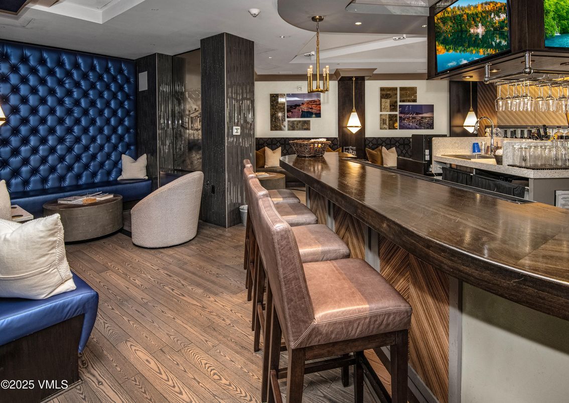 Dining room, Interior, Pendant Lights, Recessed Lighting, Wood Texture Flooring