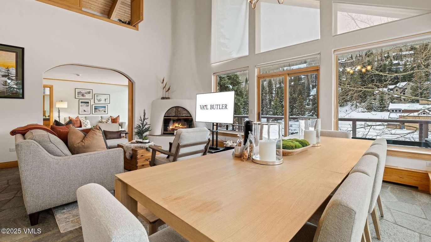 Dining room, Fireplace, Interior, Living room