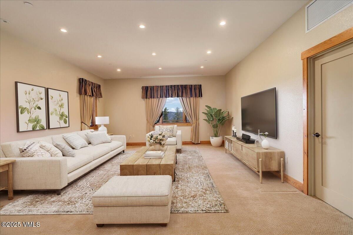 Interior, Living room, Recessed Lighting