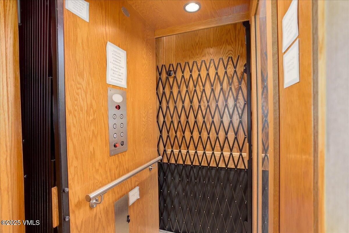 Elevator, Interior, Recessed Lighting, Wooden Ceilings, Wooden Walls