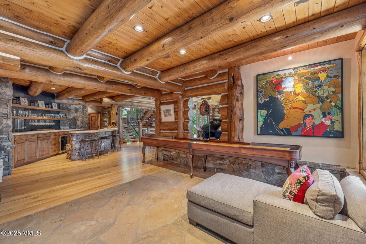 Interior, Living room, Recessed Lighting, Wooden Beams, Wooden Ceilings, Wood Texture Flooring, Wooden Walls