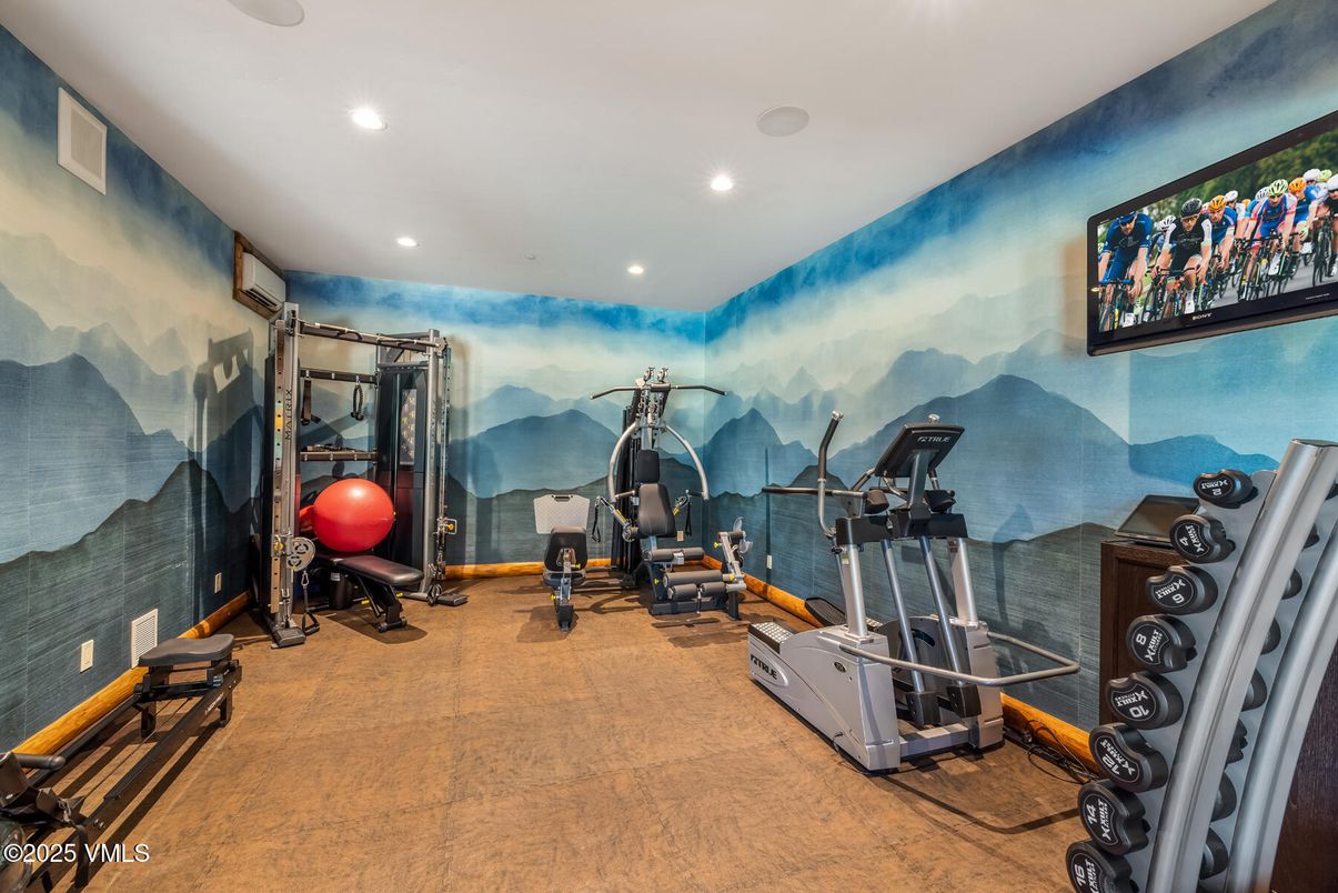 Fitness Equipment, Gym, Interior, Recessed Lighting