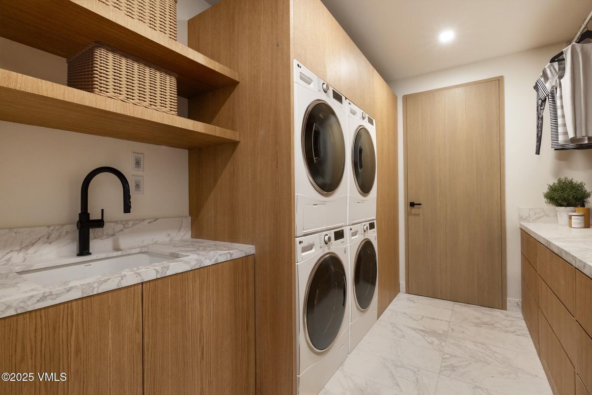 Interior, Marble, Recessed Lighting, Utility Closets, Washer