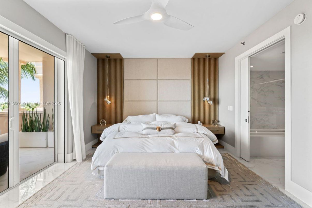 Bathroom, Bedroom, Glass Shower, Interior, Marble, Marble Walls, Recessed Lighting