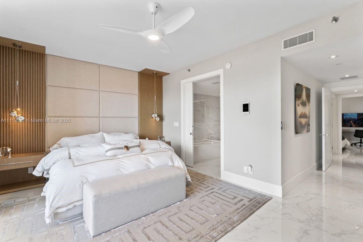 Bathroom, Bedroom, Glass Shower, Interior, Marble, Recessed Lighting