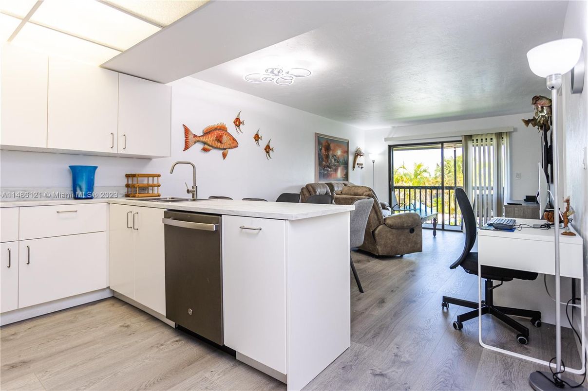 Interior, Kitchen, Living room, Wood Texture Flooring