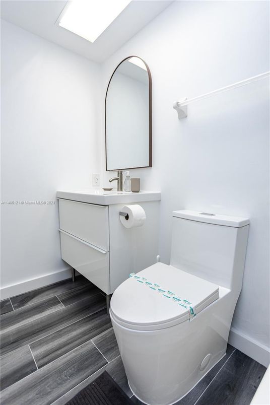 Bathroom, Interior, Wood Texture Flooring