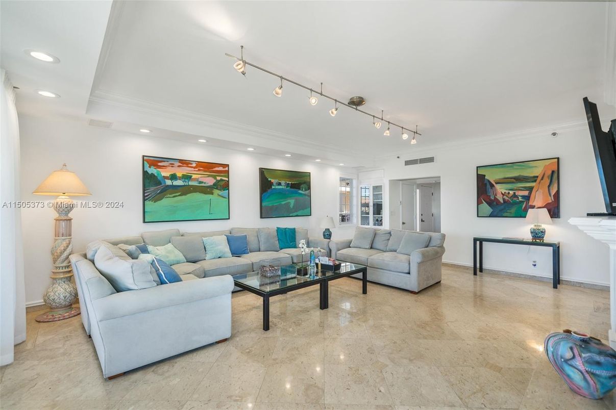 Interior, Living room, Recessed Lighting