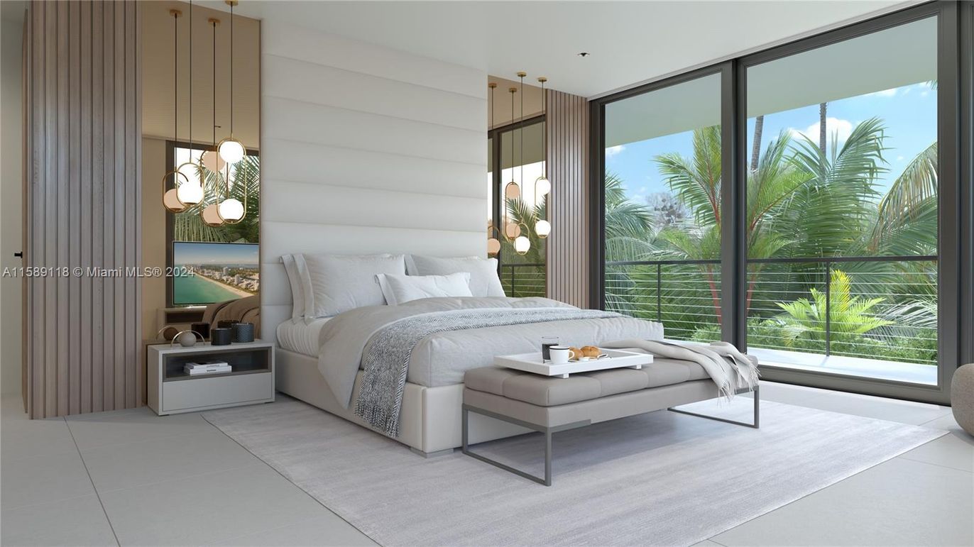 Bedroom, Interior, Pendant Lights, Recessed Lighting