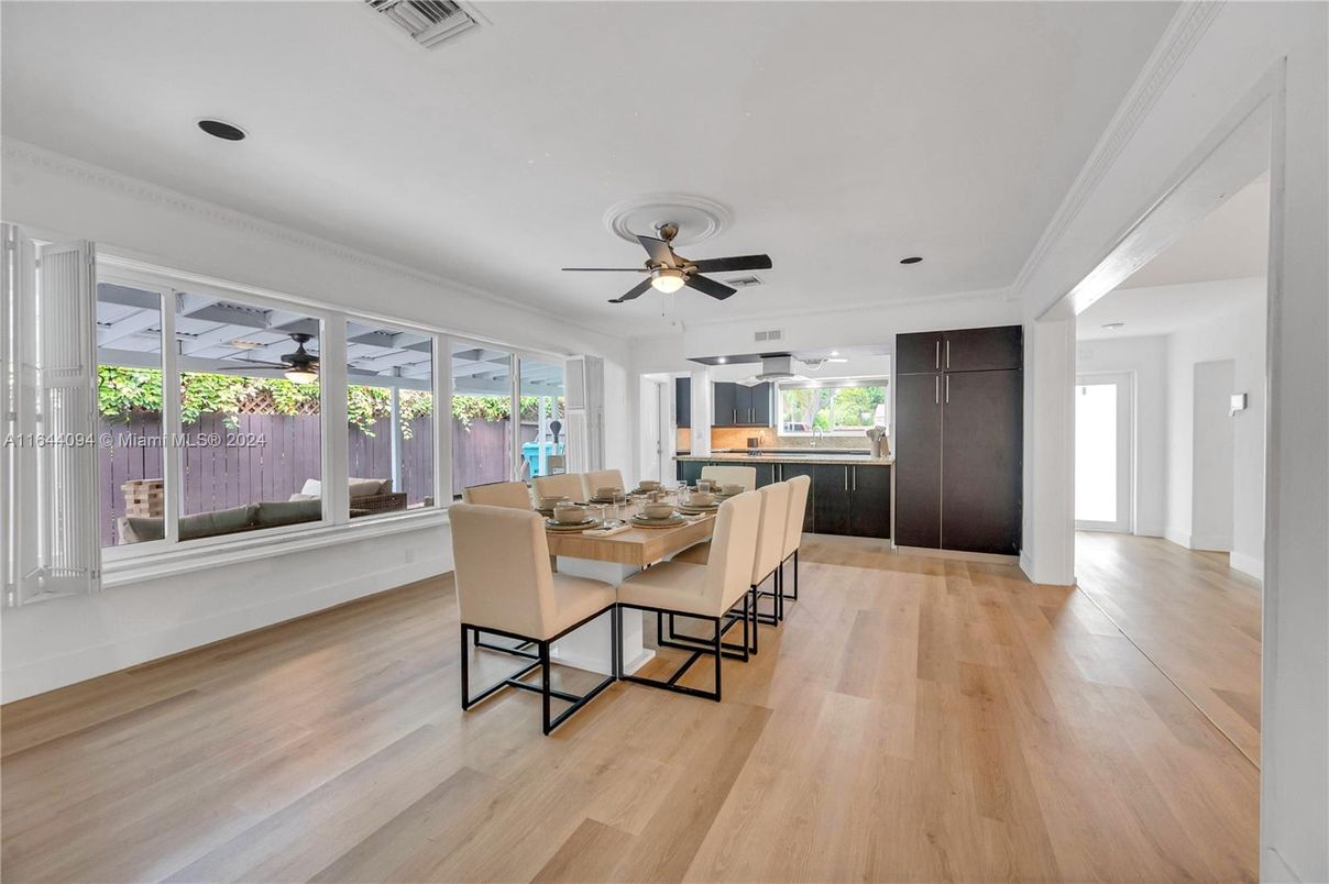 Dining room, Interior, Wood Texture Flooring