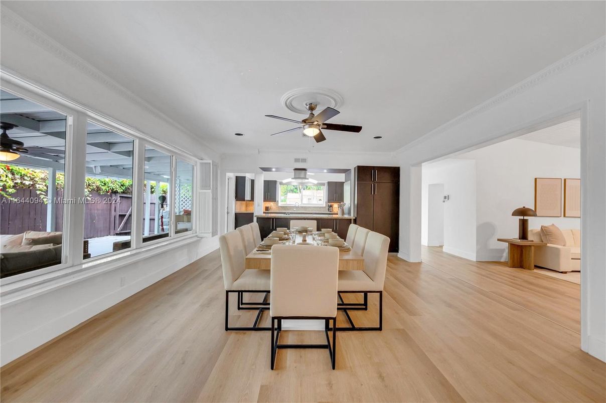 Dining room, Interior, Wood Texture Flooring