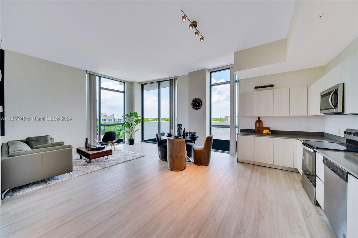 Interior, Kitchen, Living room, Water, Wood Texture Flooring