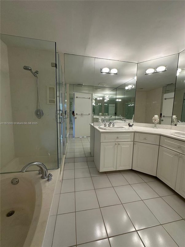 Bathroom, Dual Sink Vanities, Glass Shower, Interior