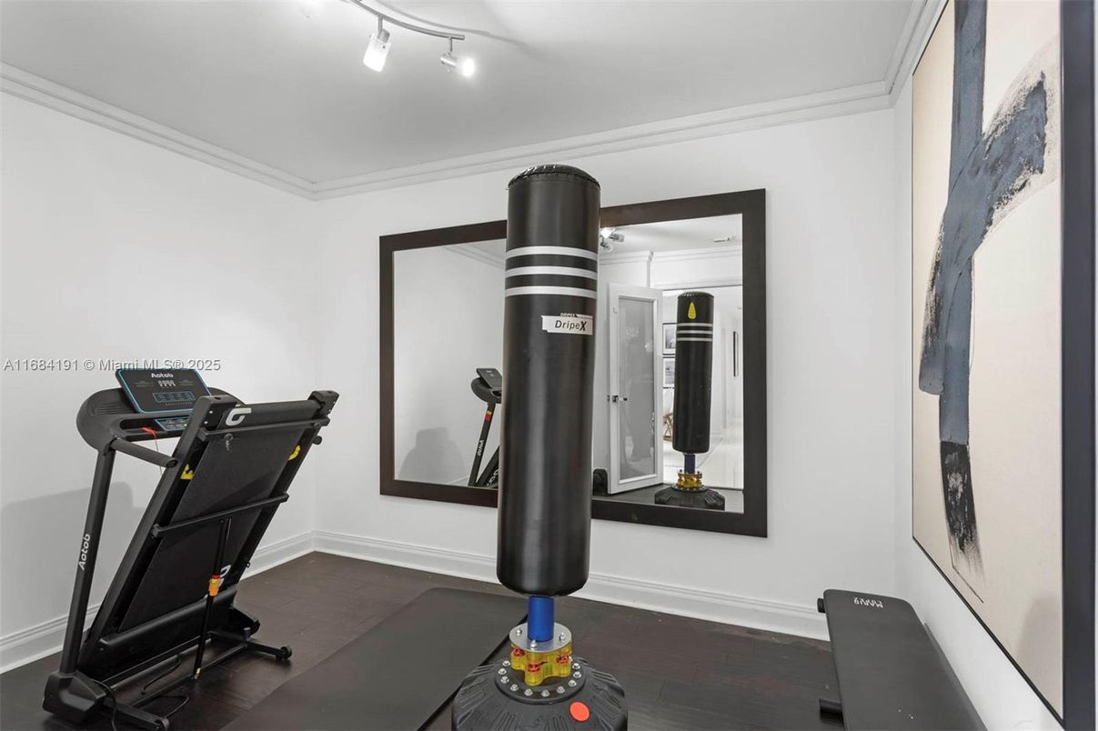 Fitness Equipment, Interior, Wood Texture Flooring