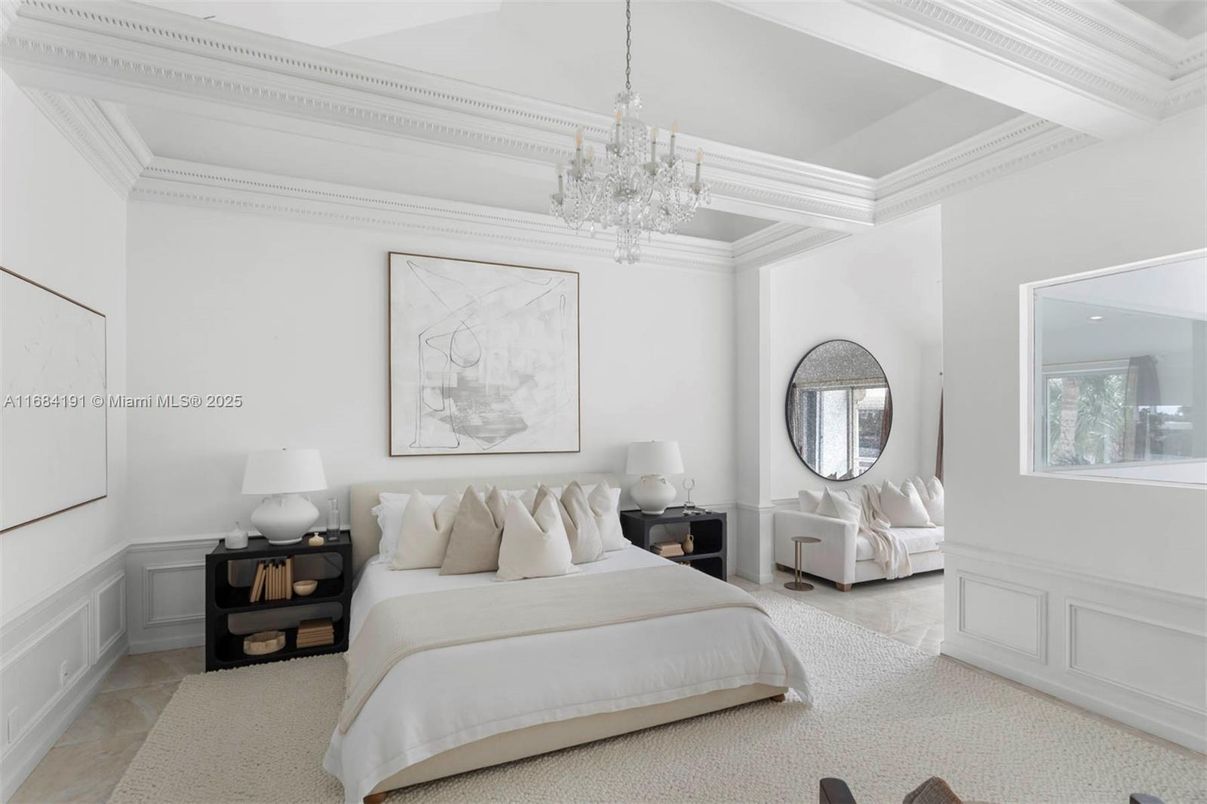 Bedroom, Chandelier, Interior