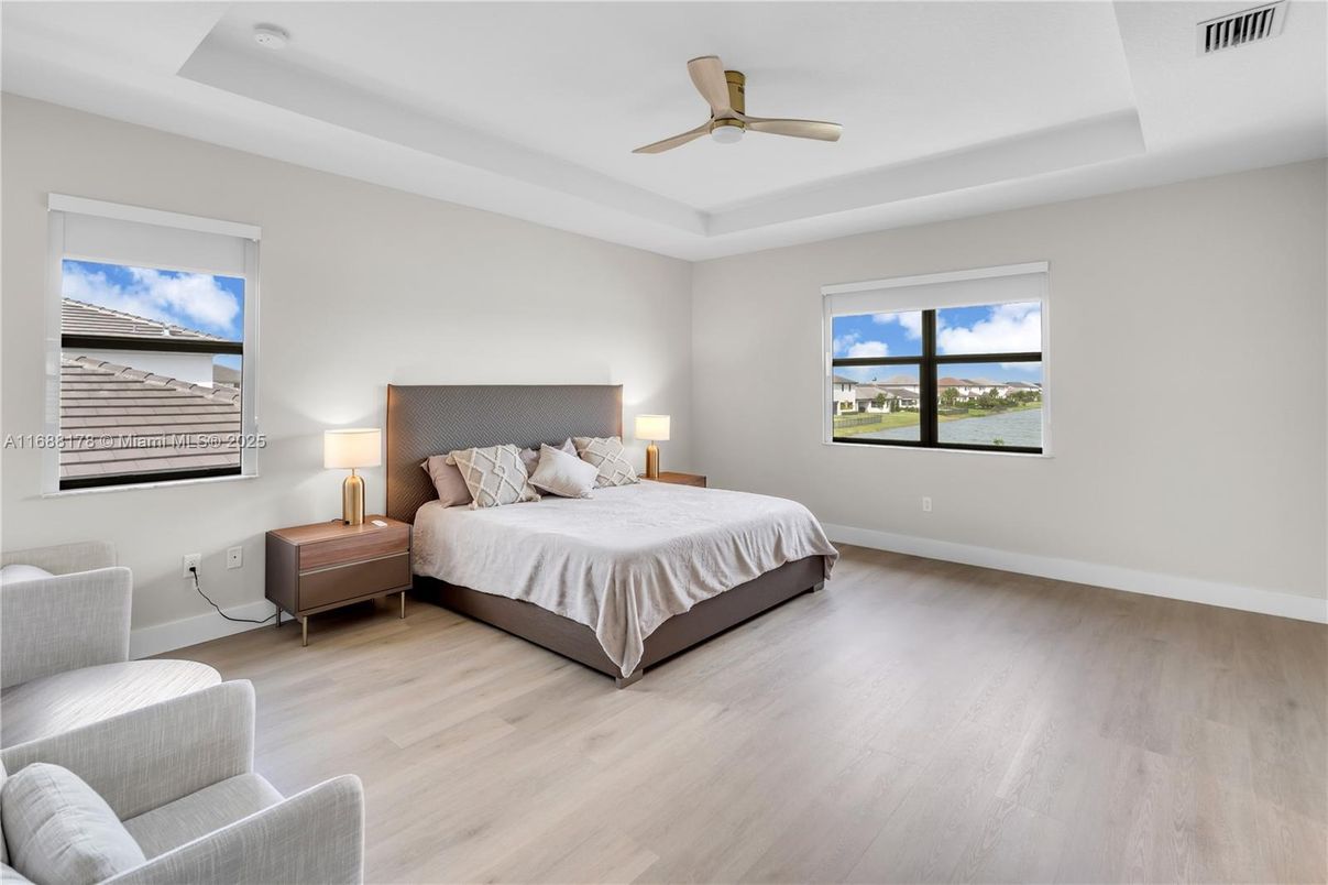 Bedroom, Interior, Water, Wood Texture Flooring