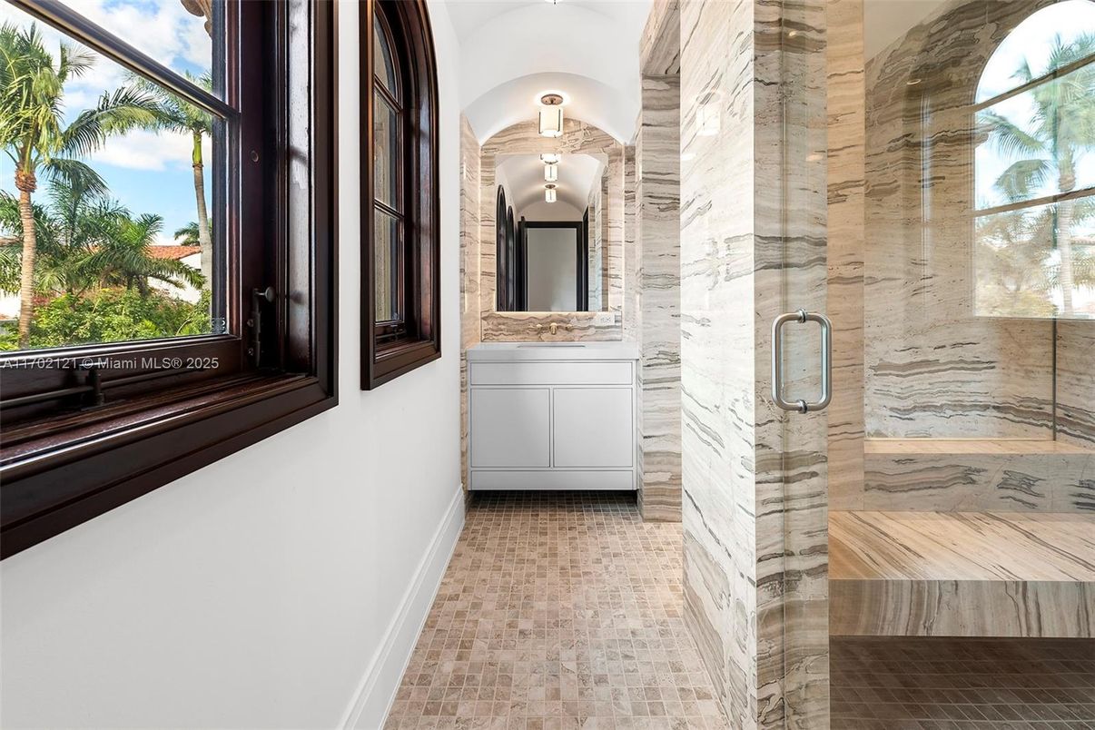 Bathroom, Interior, Marble Walls