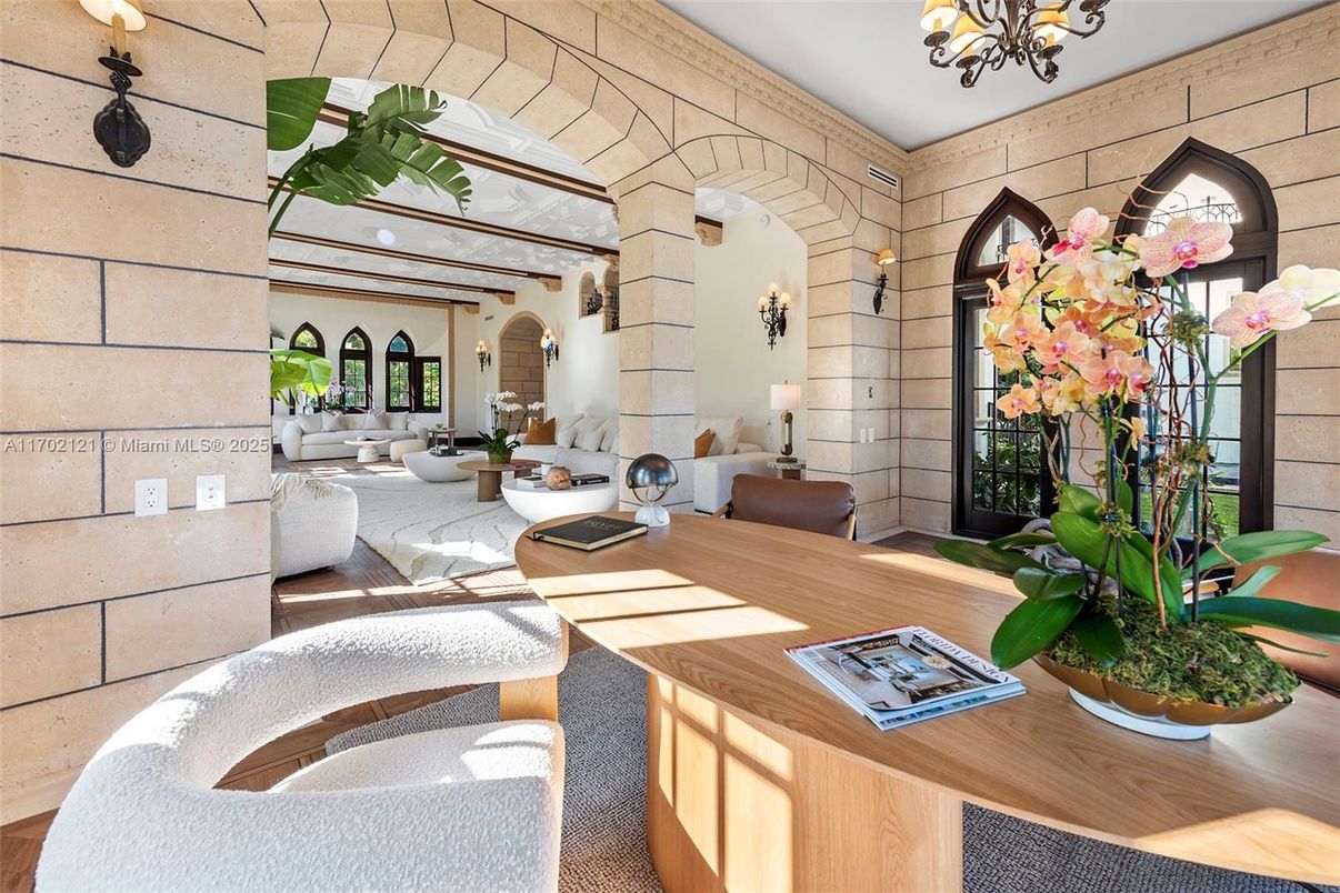 Interior, Living room, Stone Walls