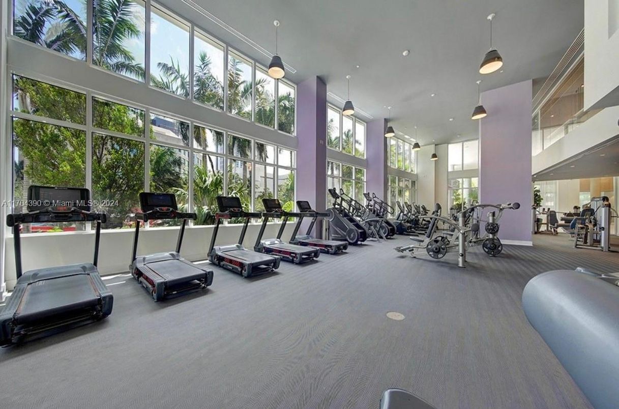 Fitness Equipment, Gym, Interior, Pendant Lights, Recessed Lighting