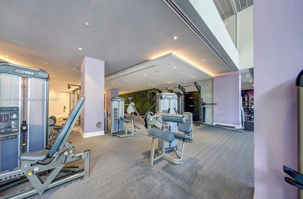 Fitness Equipment, Gym, Interior, Recessed Lighting