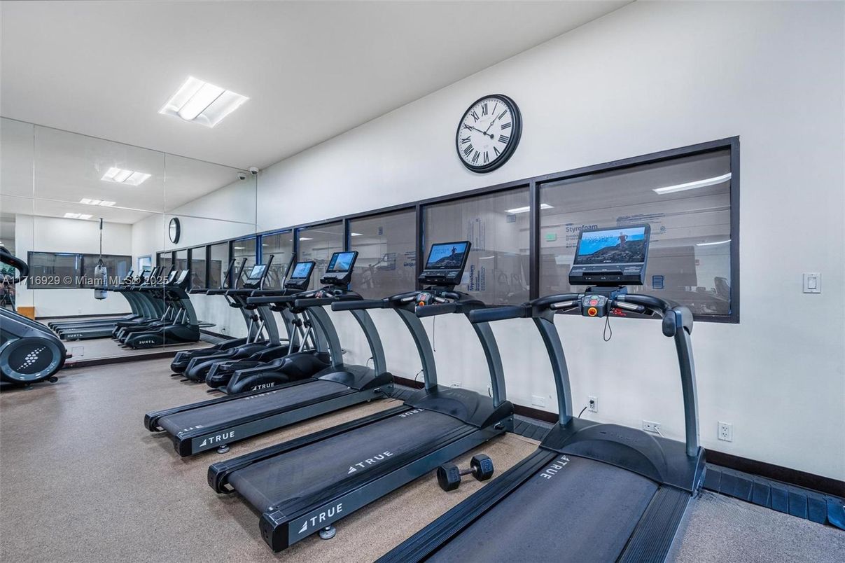 Fitness Equipment, Gym, Interior, Recessed Lighting