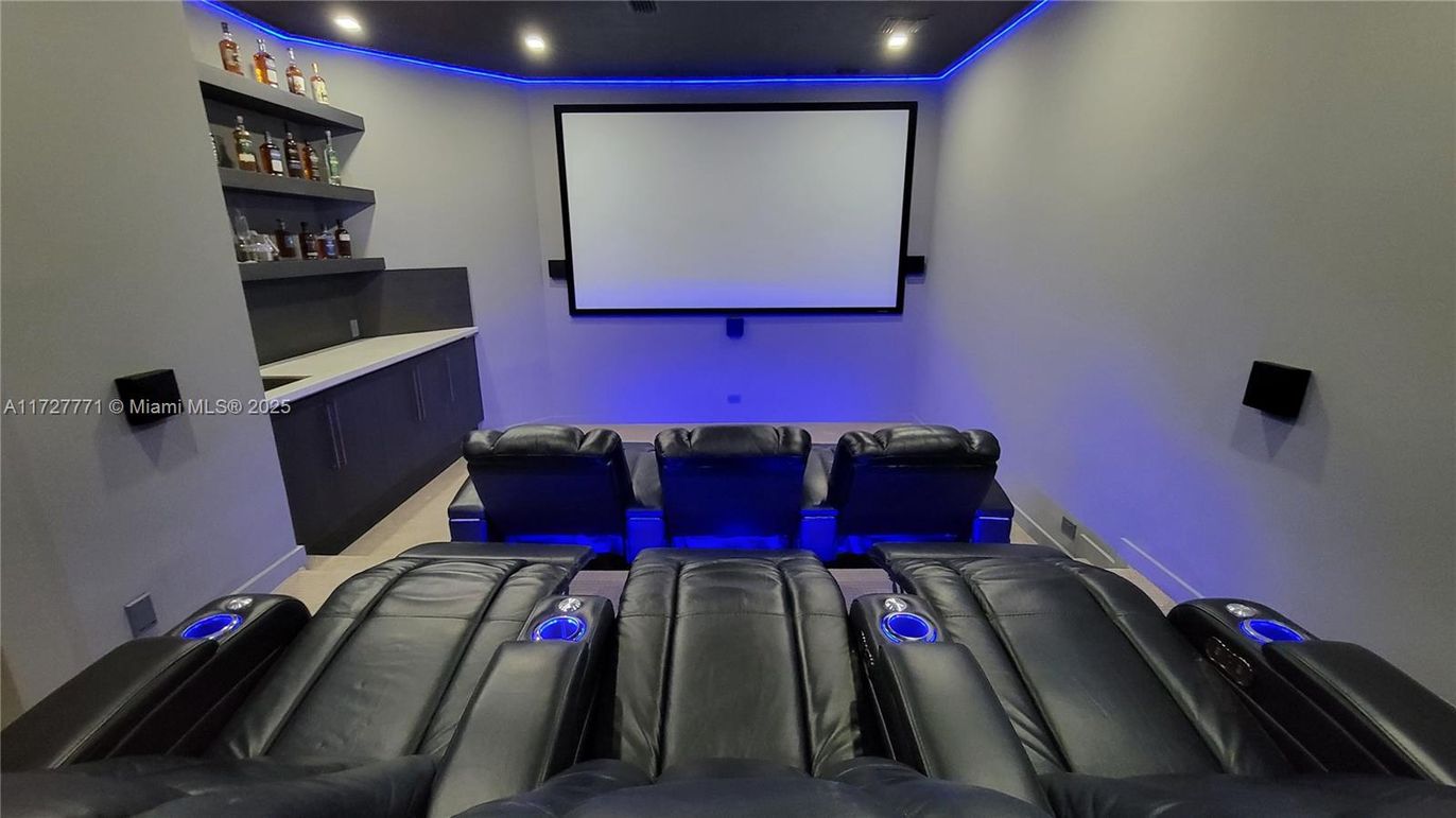 Home Theatre Room, Interior, Projection Screen, Recessed Lighting, Theatre Room