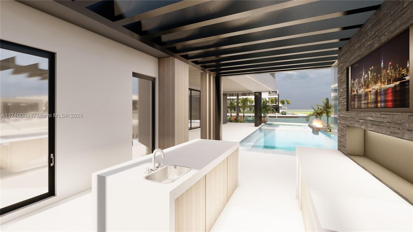 Interior, Pool, Water, Wooden Beams