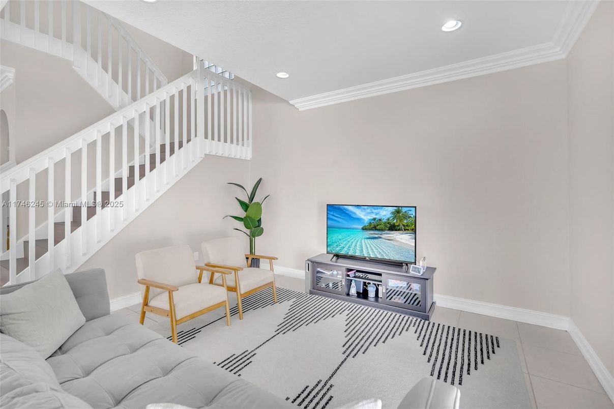 Interior, Living room, Recessed Lighting