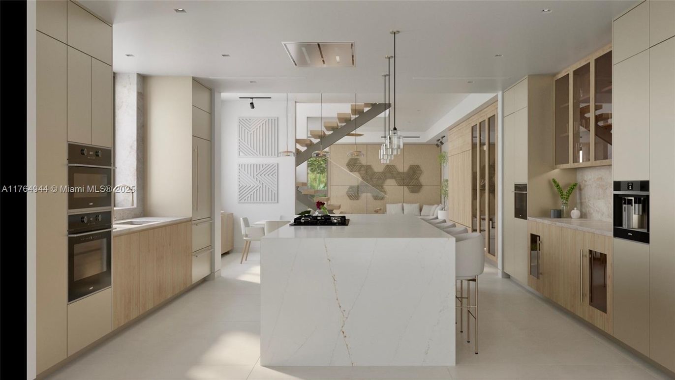 Dining room, Interior, Kitchen, Pendant Lights, Recessed Lighting, Stainless Steel Appliances