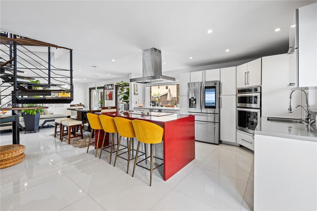 Interior, Kitchen, Pendant Lights, Recessed Lighting, Stainless Steel Appliances