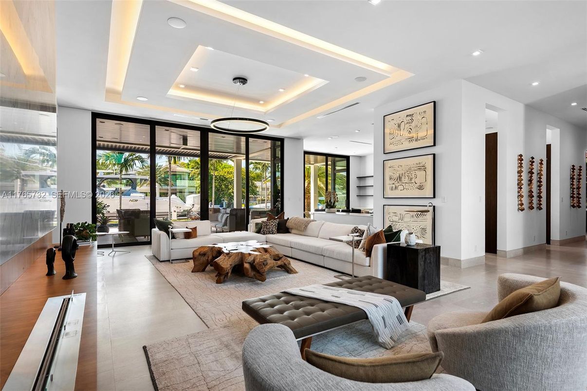 Interior, Living room, Recessed Lighting