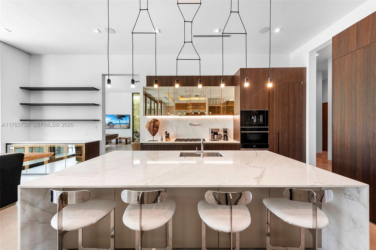 Interior, Kitchen, Pendant Lights, Recessed Lighting, Stainless Steel Appliances