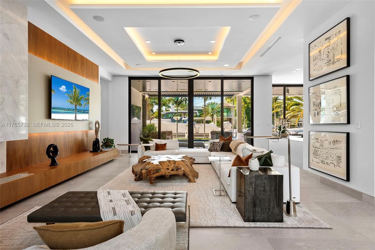 Interior, Living room, Recessed Lighting