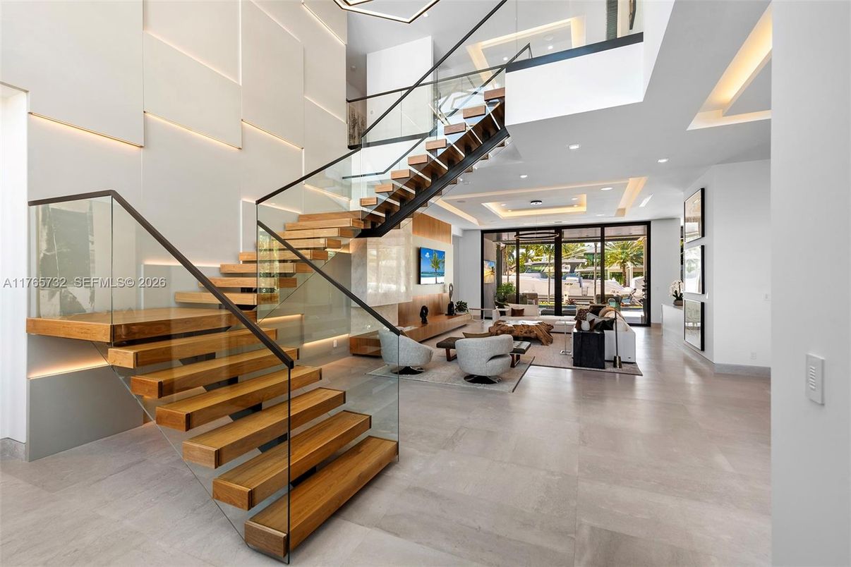 Interior, Living room, Recessed Lighting