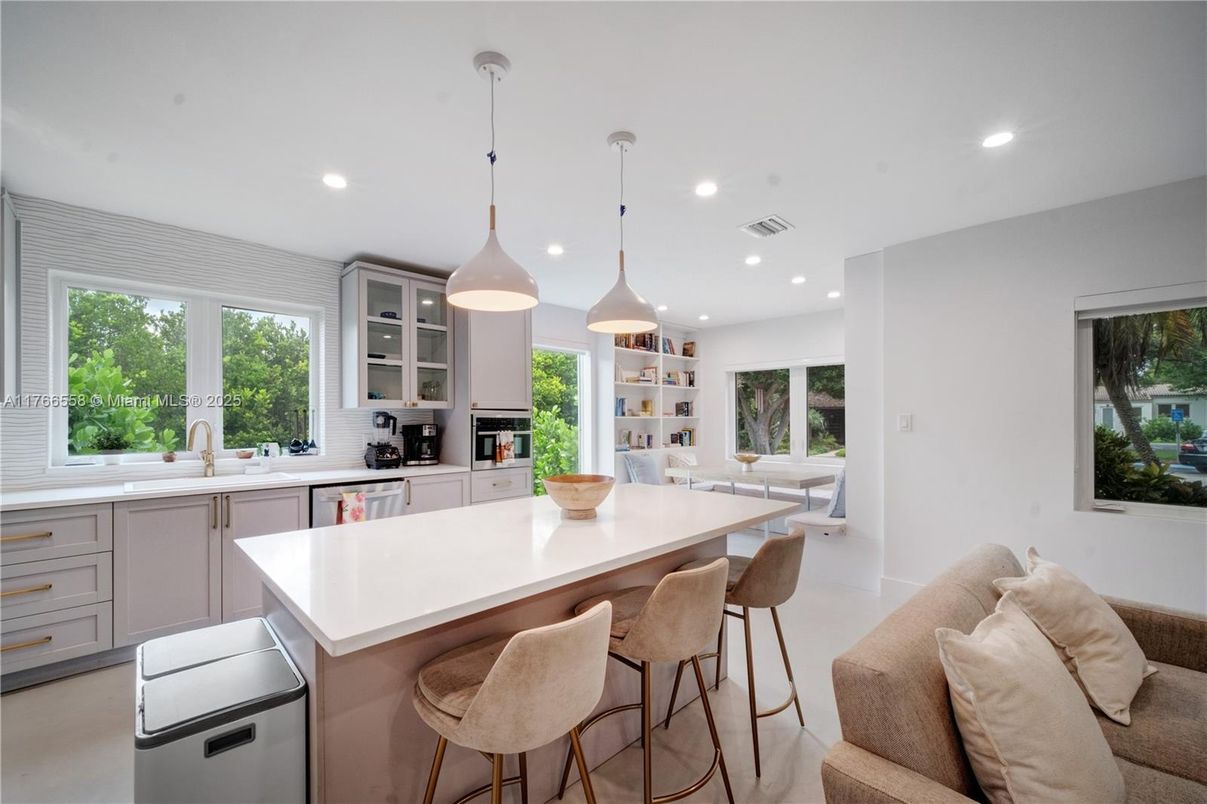 Interior, Kitchen, Pendant Lights, Recessed Lighting, Stainless Steel Appliances