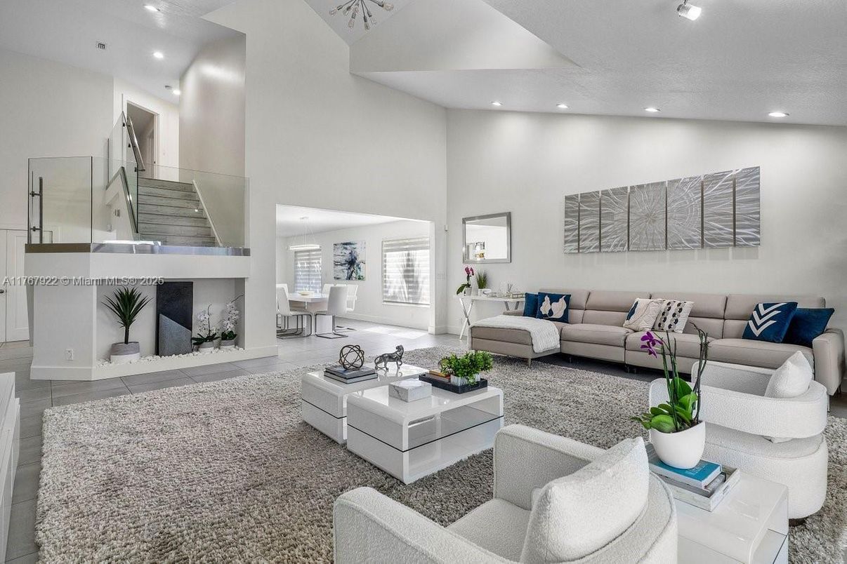 Fireplace, Interior, Living room, Recessed Lighting