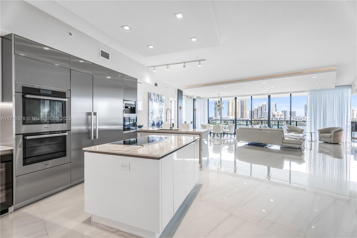 Dining room, Interior, Kitchen, Living room, Recessed Lighting, Stainless Steel Appliances