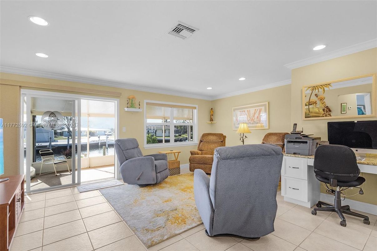 Home Office, Interior, Living room, Recessed Lighting