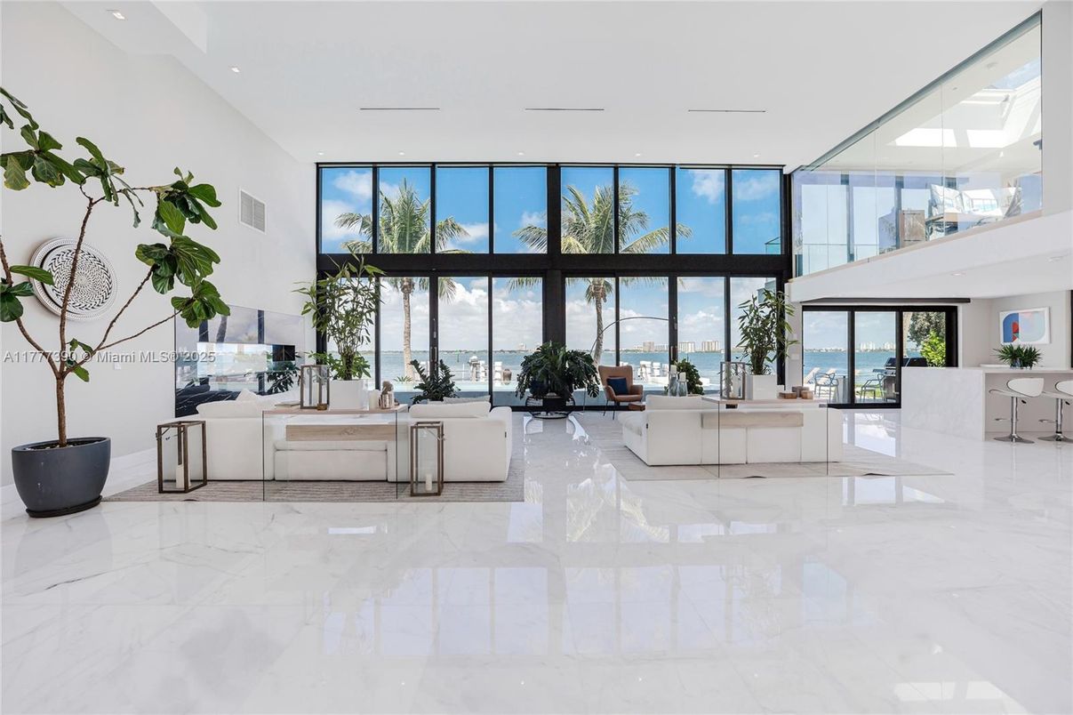 Interior, Living room, Marble, Recessed Lighting, Water