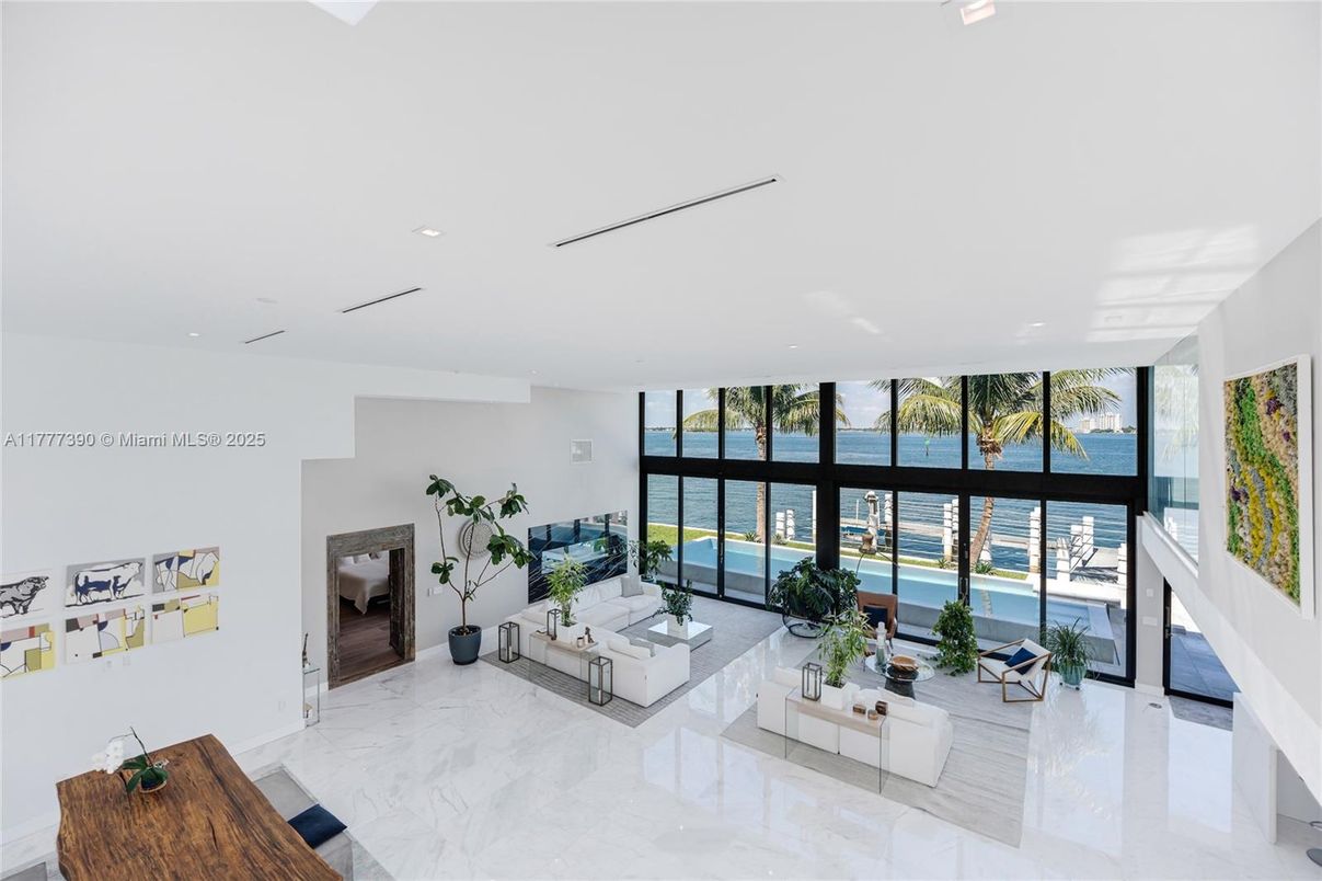 Interior, Living room, Marble, Recessed Lighting, Water