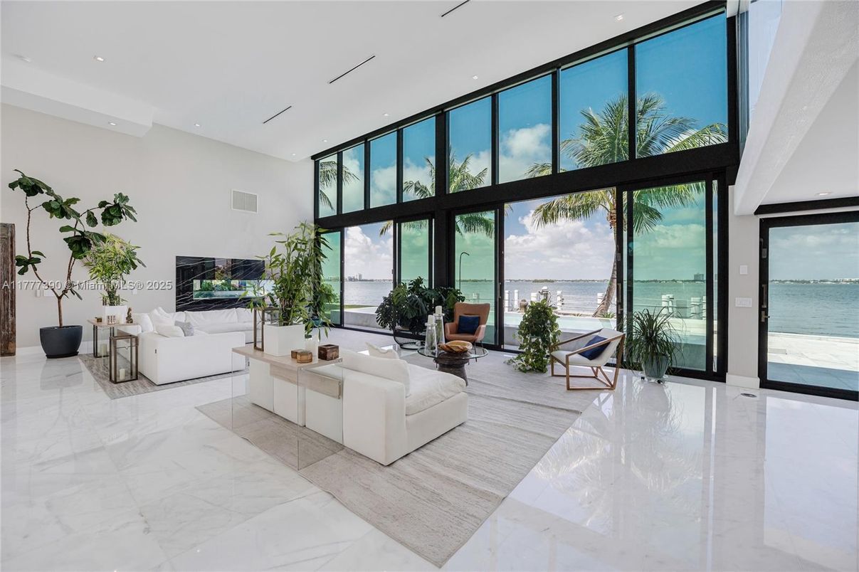 Interior, Living room, Marble, Recessed Lighting, Water