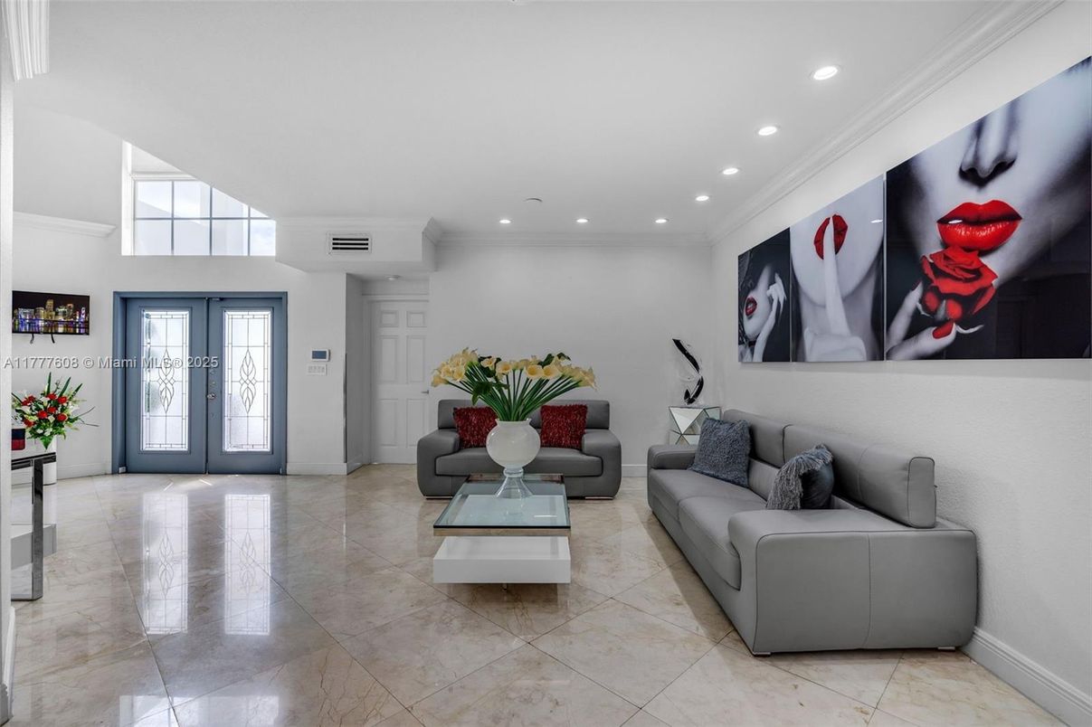 Interior, Living room, Recessed Lighting