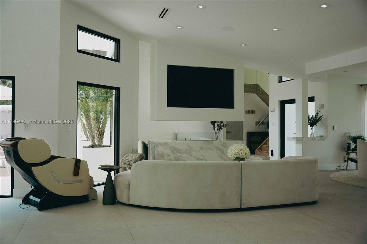 Interior, Living room, Recessed Lighting